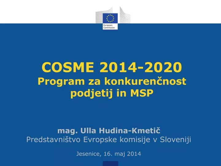 cosme 2014 2020 program za konkuren nost podjetij in msp