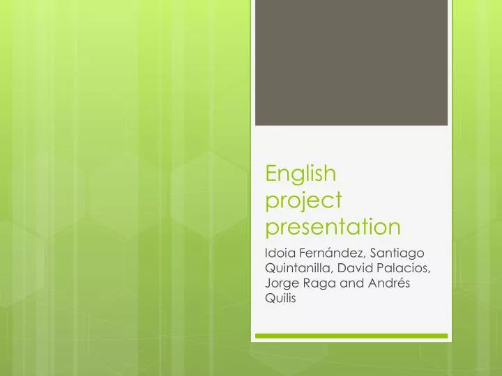 english project presentation
