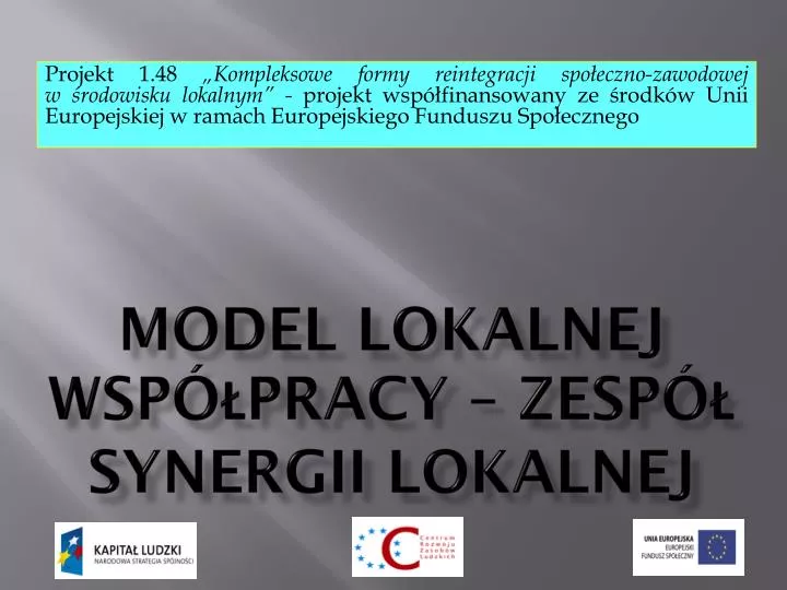 model lokalnej wsp pracy zesp synergii lokalnej