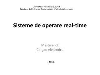 sisteme de operare real time