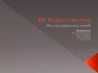 RPI Project Hosting