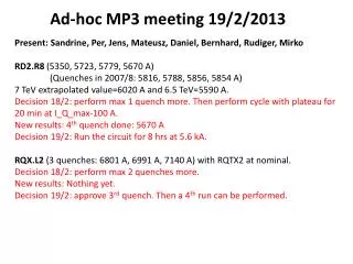 Ad-hoc MP3 meeting 19/2/2013