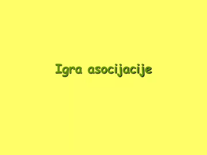 igra asocijacije