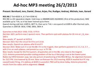 Ad-hoc MP3 meeting 26/2/2013