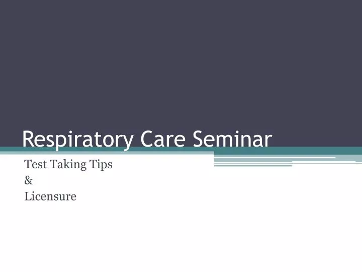 respiratory care seminar