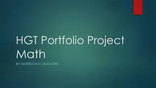 HGT Portfolio Project Math