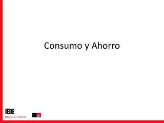 consumo y ahorro