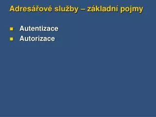 adres ov slu by z kladn pojmy