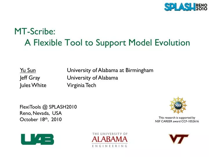 mt scribe a flexible tool to support model evolution