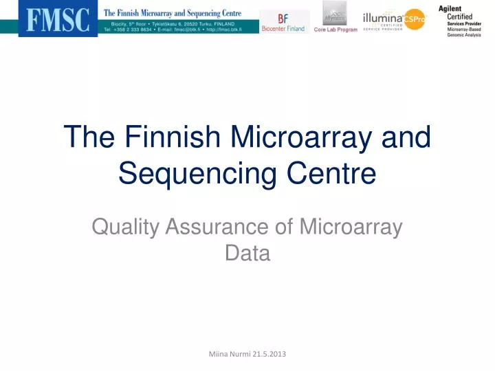 the finnish microarray and sequencing centre
