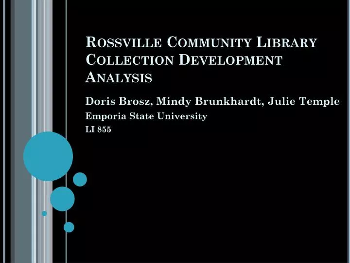 rossville community library collection development analysis