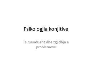 psikologjia konjitive