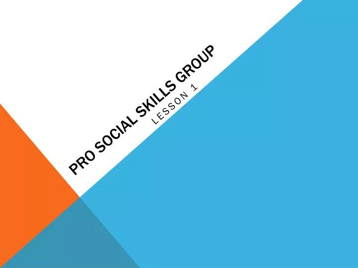 pro social skills group