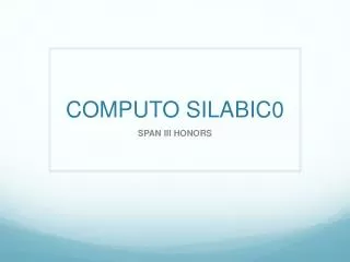 computo silabic0