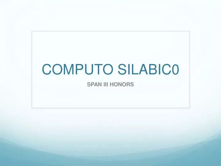 computo silabic0