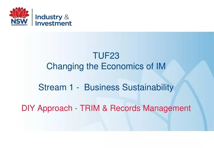 tuf23 changing the economics of im stream 1 business sustainability
