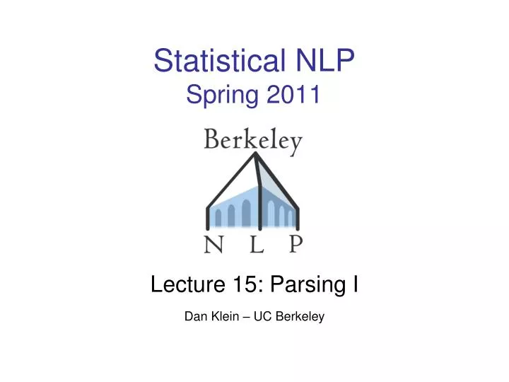 statistical nlp spring 2011