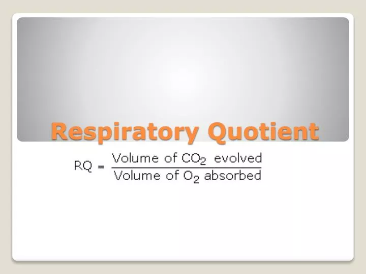 respiratory quotient