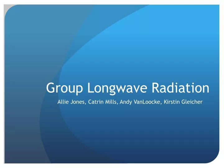 group longwave radiation