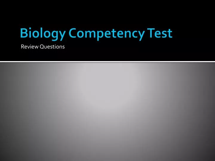 biology competency test