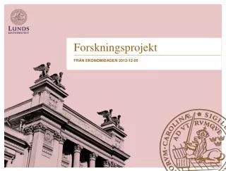 forskningsprojekt