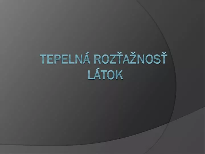 tepeln roz a nos l tok