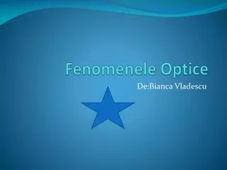 fenomenele optice