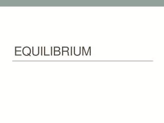 Equilibrium