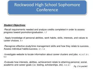 Student Objectives :