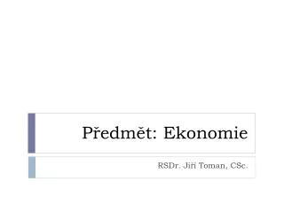 p edm t ekonomie
