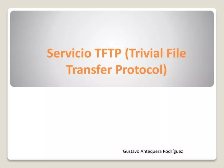 servicio tftp trivial file transfer protocol