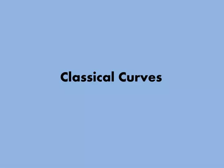 classical curves