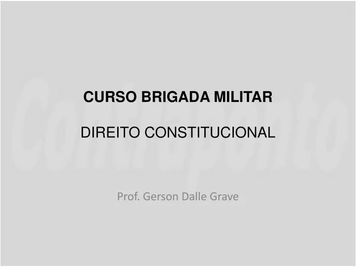 curso brigada militar direito constitucional