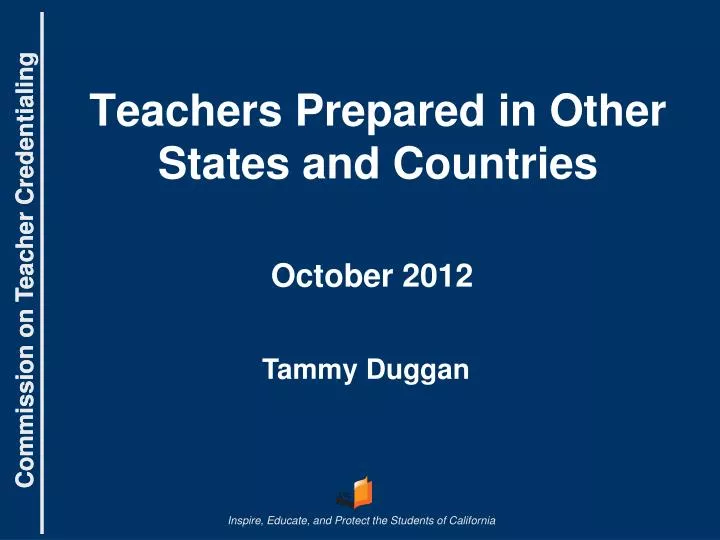 teachers prepared in other states and countries