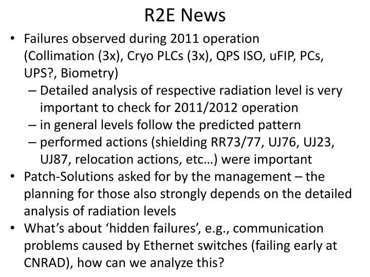 r2e news