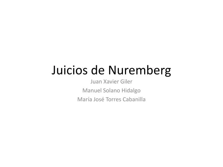 juicios de nuremberg
