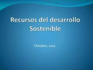 recursos del desarrollo sostenible