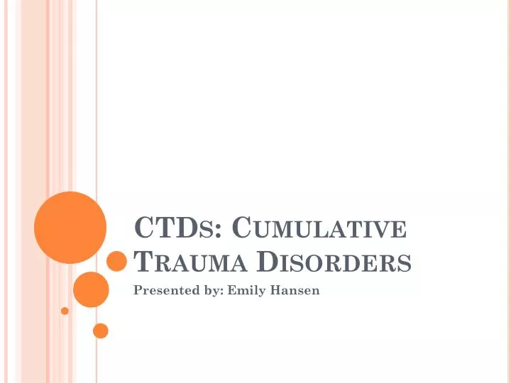 ctds cumulative trauma disorders