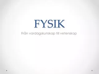 fysik