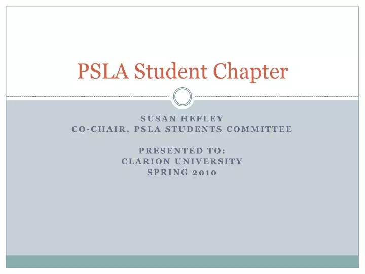 psla student chapter