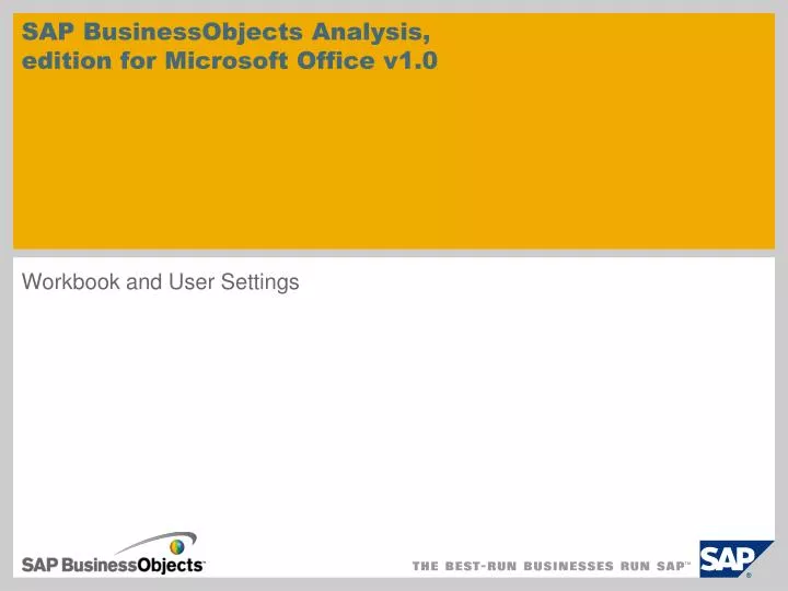 sap businessobjects analysis edition for microsoft office v1 0