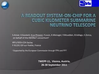 A Readout System-on-Chip for a Cubic Kilometer Submarine Neutrino Telescope