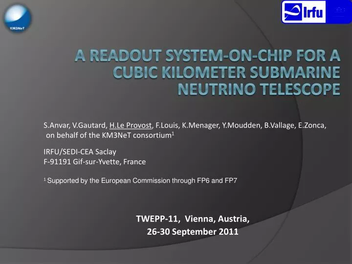 a readout system on chip for a cubic kilometer submarine neutrino telescope