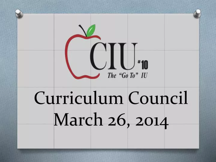 curriculum council march 26 2014