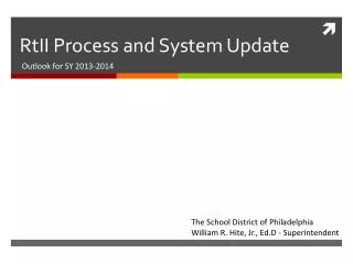 RtII Process and System Update