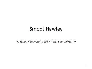 Smoot Hawley