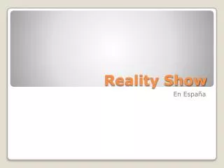 reality show