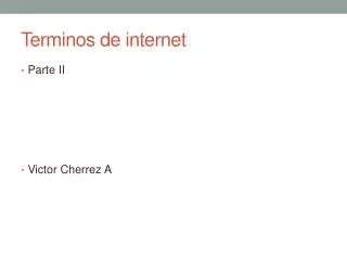 terminos de internet