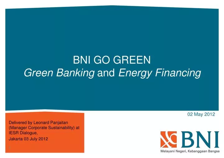bni go green green banking and energy financing