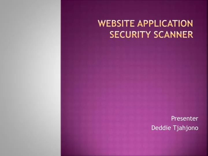 website application security scanner